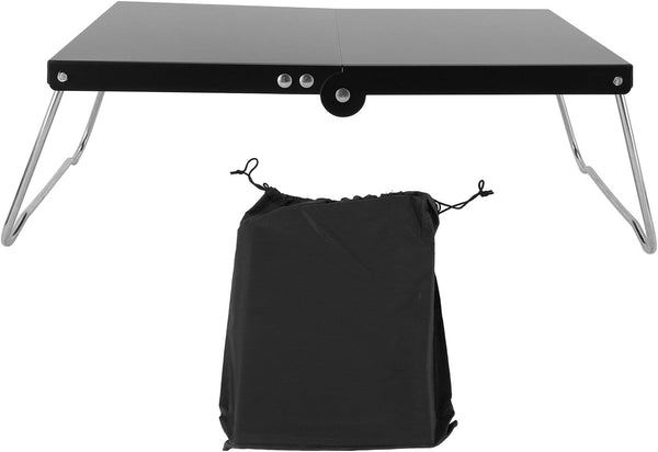 Jwthee Folding Camping Table,Compact Stainless Steel Portable Folding Beach Table Ultralight Camping Side