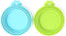 Comtim Pet Food Can Cover Silicone Can Lids for Dog and Cat Food, Universal Size, Blue and Green