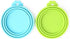 Comtim Pet Food Can Cover Silicone Can Lids for Dog and Cat Food, Universal Size, Blue and Green
