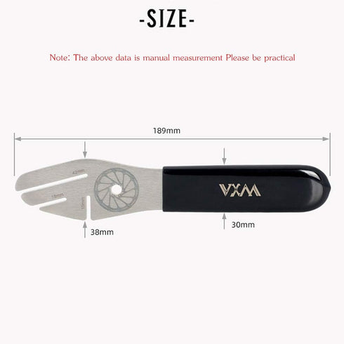 VXM Bike Disc Rotor Alignment Tool, Truing Wrench Bicycle Brake Disc Adjuster with 4 Pcs Brake Pads