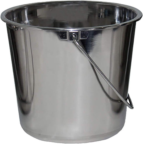 Grip Stainless Steel Bucket (1 Gallon) - Great for Pets, Cleaning, Food Prep - Hang on Fences, Cages, Kennels - Home, Garage, Workshop by GRIP GRAND RAPIDS INDUSTRIAL PRODUCTS