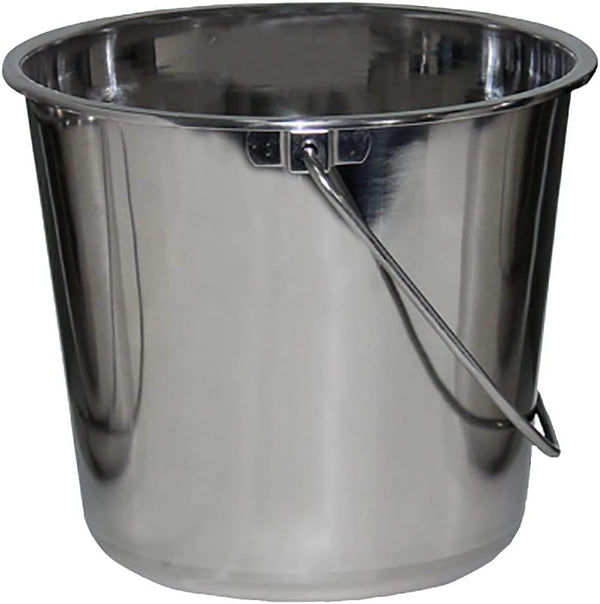 Grip Stainless Steel Bucket (1 Gallon) - Great for Pets, Cleaning, Food Prep - Hang on Fences, Cages, Kennels - Home, Garage, Workshop by GRIP GRAND RAPIDS INDUSTRIAL PRODUCTS