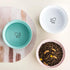 Ceramic Dog Bowls for Cats and Small Dogs, Pet Feeding Bowls 20 oz (6", Blue/Pink/White)