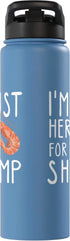 Funny Seafood Eater Shirts I'm Just Here For The Shrimp - Crawfish Crab Seafood Lover Stainless Steel Insulated Water