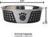 PetRageous 13099 Fiji Stainless Steel Dog Bowl, Non-Slip, Dishwasher-Safe, 6.5-Cup Capacity, Light Grey and Black