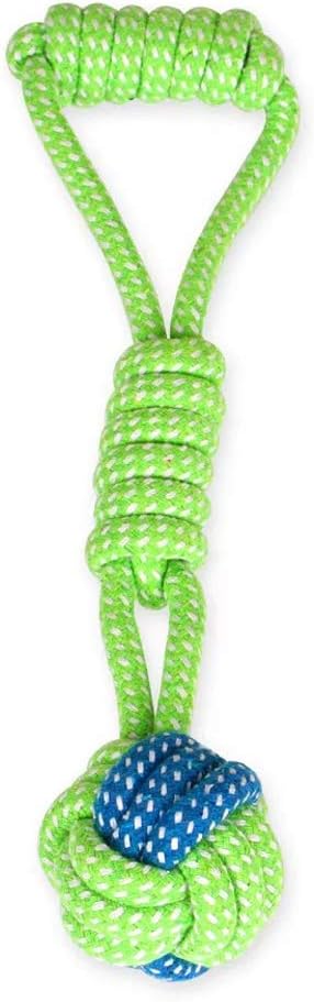Knotted Woven Pet Dog Toy, Eco-Friendly Cotton Rope, Medium/Small Dogs, Bite-Resistant