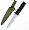 Rubber Dagger Prop Knife, Harmless Safe Fake Knife with Army Green Scabbard, Length 10.5 Inch