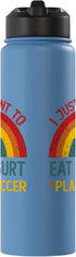 Retro Yogurt Lover Who also Play Soccer Funny I just want to eat yogurt and Play Soccer Christmas Stainless Steel