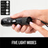 Gorilla Grip Powerful LED 750 FT Water Resistant Tactical Flashlight, High Lumens Ultra Bright, 2 Pack Black