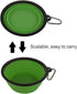 Large Collapsible Dog Bowls, 34oz Portable Foldable Travel Water Bowl Food Dishes, 2 Pack with Carabiner Clip,