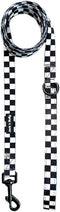 Jack & Bully Dog Leash - Heavy Duty Nylon with Padded Neoprene Handle, Durable Checkered 360° Swivel Clasp