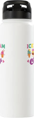 Cute Ice Cream Lover Boy Girl HS0 Ice Cream Cone Ice Cream Crew Stainless Steel Insulated Water Bottle