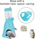 Guardians Hamster Water Bottle, Automatic Drinking Bottle with Food Container Base, 80ml, Blue