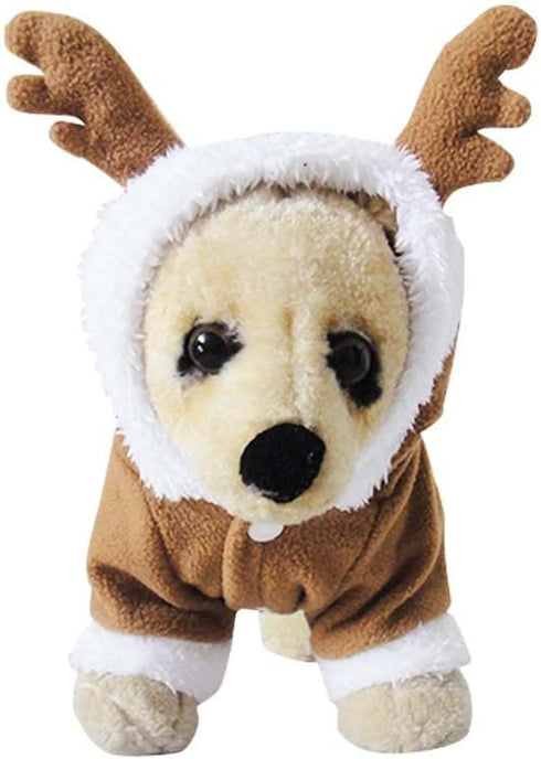 Yoption Christmas Reindeer Dog Costume, Winter Funny Pet Hoodies for Small Dogs (XL)