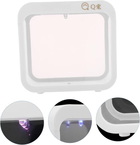 Mini Plastic Aquarium Kits, Small Fish Tank with LED Lighting, Ecological Landscape Box, Desktop Decoration