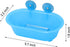 Wontee Bird Bath with Mirror Toy for Small Birds, Fixable Parrot Bathroom Tub for Parakeets