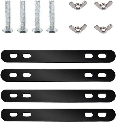 Mounting Brackets with Screws for Bike Basket Installation, Metal Plates for Bicycle Cargo Rack