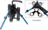 Fishing Rod Holder 3-Tude, Portable Vertical Rod Rack Holds Up to 3 Rods, Outdoor Fishing Gear Organizer