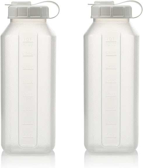 Way To Happiness 1-Quart (32 fl. oz) Water Bottle Refrigerator Shaker, Pitcher, Milk Storage, Juice,