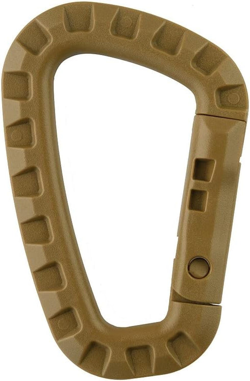 M-Tac Tactical 3.5" Plastic Carabiner - Multipurpose Hard Polymer Gear Clip for Outdoor Travelling, Camping (Pack of 5)