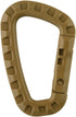 M-Tac Tactical 3.5" Plastic Carabiner - Multipurpose Hard Polymer Gear Clip for Outdoor Travelling, Camping (Pack of 5)