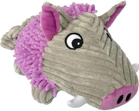 Durable Dog Plush Pastel Pals Toys with Squeakers and Crinkle in Multi-Size by Petlou (Purple, 8" Pastel Pals Warthog)