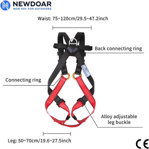 NewDoar Climbing Harness CE Certification Rock Climbing Rappelling Equipment Body Guard Protect
