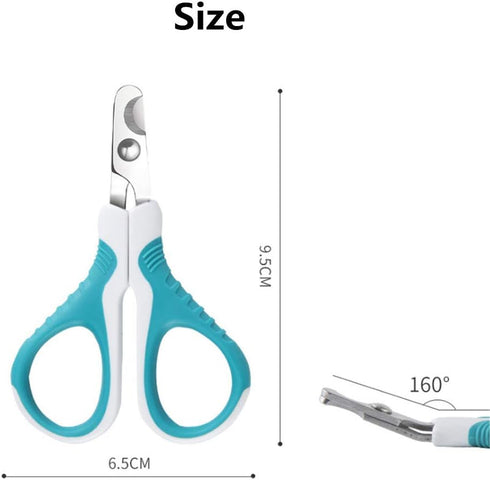 Upgraded 2 Pcs Pet Nail Clippers and Trimmer, Professional Nail Clippers for Cats, Small Dogs, and Any Small Pets