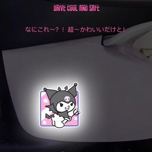 High Reflective Anime Stickers for Helmet, Waterproof Safety Decals for Night Riding