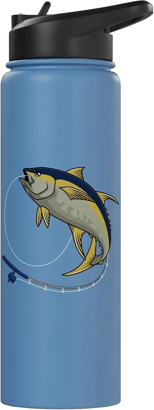 Fishing Tuna Fisherman Rod Apparel Fishing Tuna Rod Fisherman Angler Fisher Saltwater Fish Stainless Steel Insulated