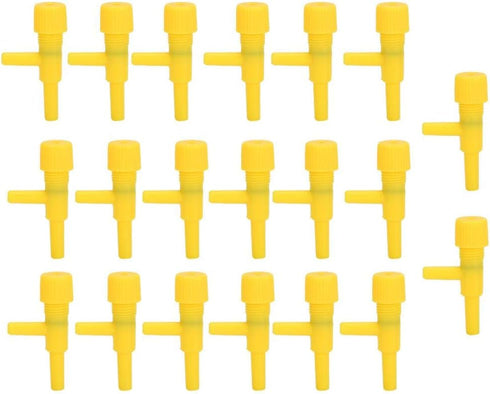 Zerodis 20Pcs Aquarium Airflow Control Valve, Plastic Fish Air Pump Regulating Valves for 4mm Tube
