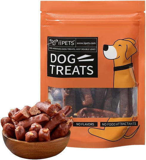 iipets Lamb Sausage Dog Treats Soft & Healthy Snacks with Lamb Liver, Lamb