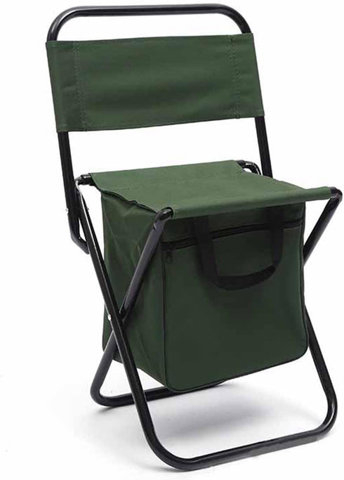ERYUE Folding Chair Outdoor Portable Fishing Leisure Chair with Storage Pocket Bag, High Bearing Capacity for Camping