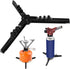 Folding Universal Fuel Can Canister Stand - Caudblor Tripod Stabilizer for Camping Stoves, Outdoor Hiking