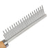 TopMed ETS Set of 3 Stainless Steel Pet Hair Combs, Wooden Handle Bamboo Grooming Tools Kit for Dogs and Cats