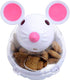 shlutesoy Pet Cat Kitten Mouse Shape Treat Holder Food Storage Dispenser Chew Play Toy Cat Interactive Toys Indoor Pink