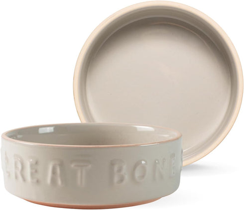 Fringe Studio TREAT WORDS Small Stoneware Pet Bowl, PetShop Collection (478104)