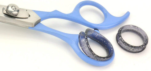 SCAREDY CUT NO Buzz Dog Clippers, Tiny Trim Safety Scissor, Silent Low Noise Grooming Clipper, Right Handed Blue