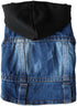 POPETPOP Dog Denim Jackets - Pet Clothes Small Dog Outfits, Work Suit Blouses, Denim Lapel Vest with Hat