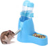 3 in 1 Hamster Hanging Water Bottle, Auto Dispenser with Base for Dwarf Hamster, Mouse, Rat, Hedgehog (80ML, Blue)