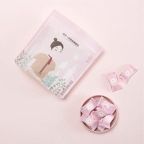 (50PCS) VanFn Disposable Towel, Compressed Towel, Mini Disposable Compressed Washcloth, Cotton Portable Disposable