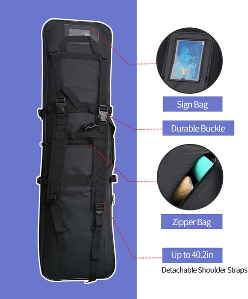 RUBY.Q Backpack, Rifle Bag, Tactical Long Rifle Portable Shotgun Case for Firearm Storage and Transportation, Suitable