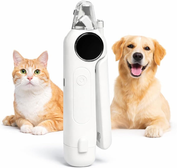 2-in-1 Dog Nail Clippers with Light & Digital Display Upgraded Pet Nail