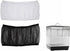 Bird Cage Seed Catcher (2 Pack), Airy Gauze Cover, Dust-Proof Mesh Net Accessories (Black + White, M)