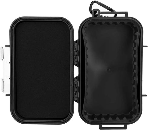 Tomotato Waterproof Storage Case, Outdoor Shockproof Airtight Carry Box for Boating Camping (Black)