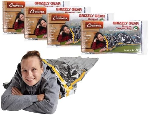 Premium Emergency Thermal Sleeping Bags | Weatherproof Mylar Disaster Survival Bivouac | 7 ft x 3 ft Compact