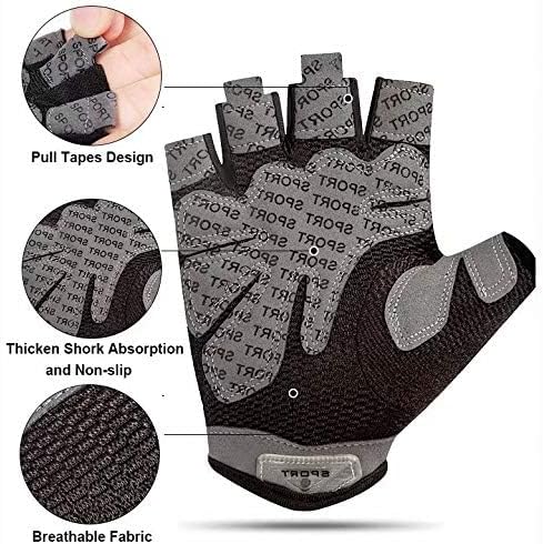 QNLALZM Workout Gloves Breathable Non-Slip Silica Gel Grip Exercise Gloves for Men Women Weightlifting Yoga Dumbbell