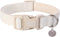 DOGWONG Heavy-Duty Cotton Hemp Dog Collar, Adjustable Soft Natural Fabric Pet Collar for Cute Wedding Puppy Necklace
