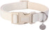 DOGWONG Heavy-Duty Cotton Hemp Dog Collar, Adjustable Soft Natural Fabric Pet Collar for Cute Wedding Puppy Necklace