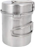 Outdoor Mountaineering Pot, Portable Camping Cooker with Foldable Handle for Hiking and Camping